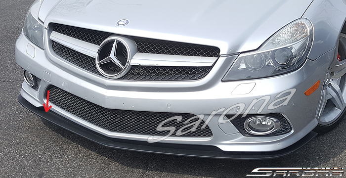 Custom Mercedes SL  Convertible Front Add-on Lip (2009 - 2012) - $450.00 (Part #MB-061-FA)